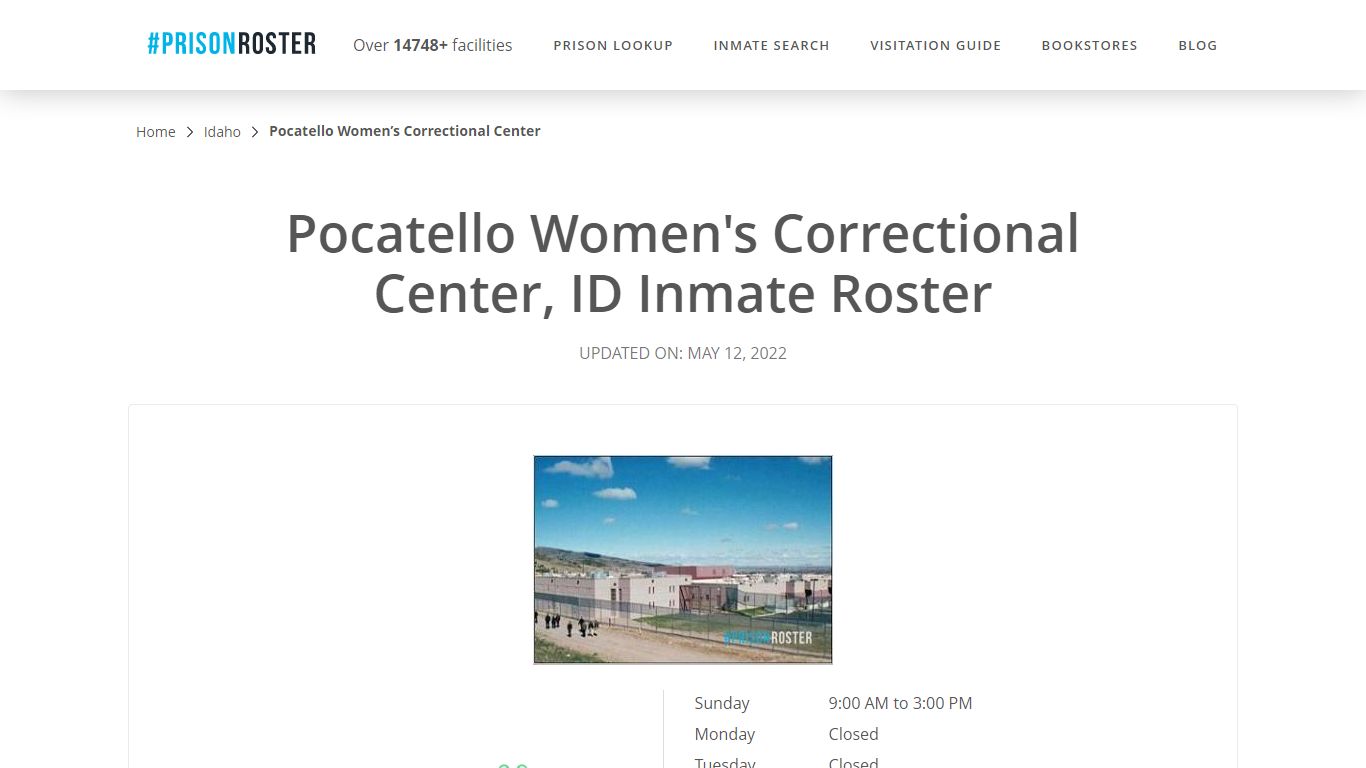Pocatello Women's Correctional Center, ID Inmate Roster